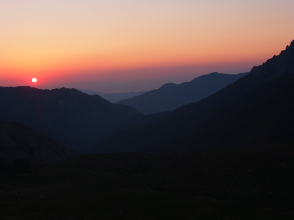 Couché de soleil à proximité du gîte