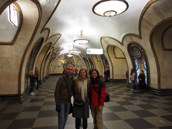 Yuriy, Anja et Irina dans le métro