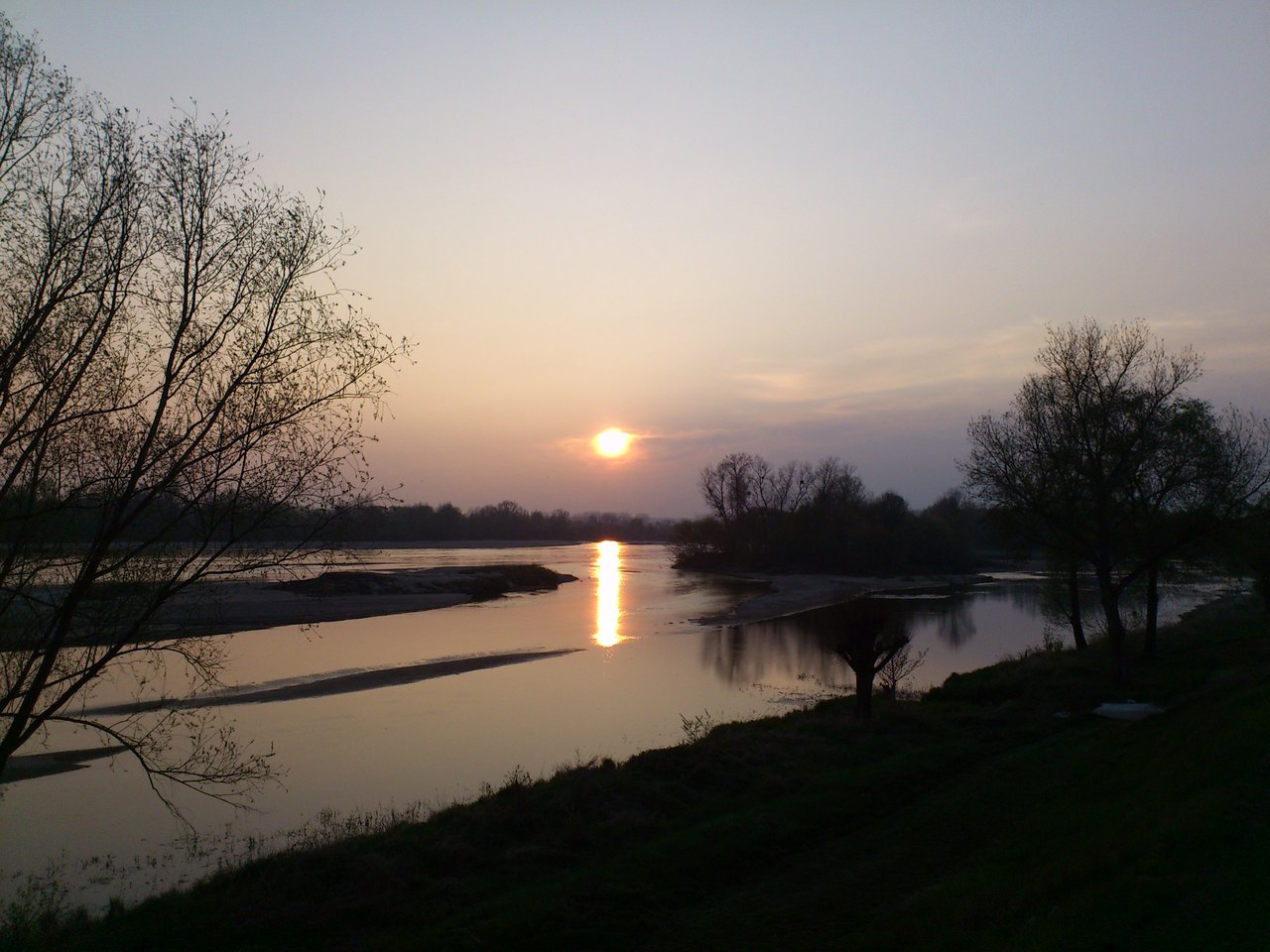 Coucher de soleil sur la Loire